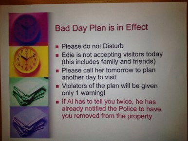 Bad Day Plan is in Effect